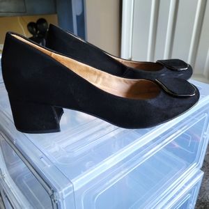 Black Block Heel Pumps